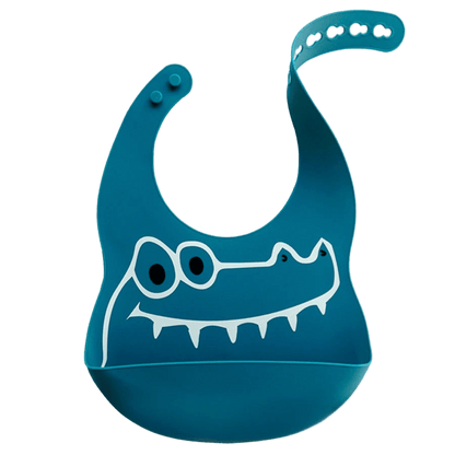 Grünes Lätzchen für Kleinkinder mit Krokodil-Design